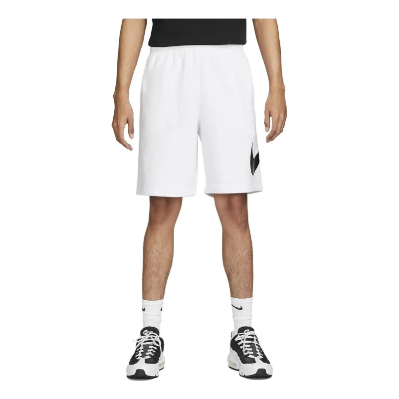 Nike Sportswear Club Graphic Shorts 'White Black' BV2721-100 sold by KicksCrew