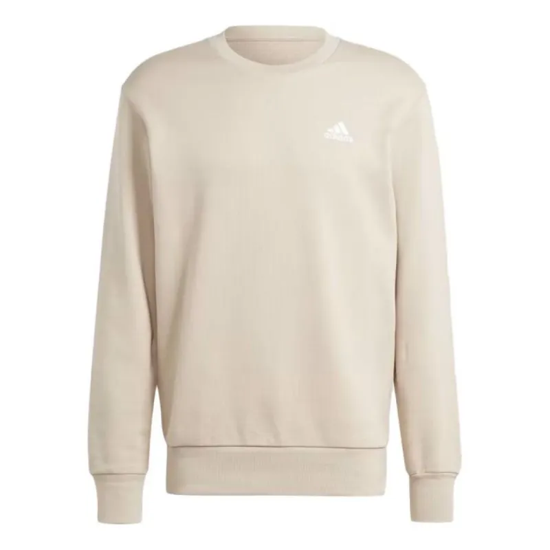 adidas Logo French Terry Sweatshirts 'Beige' IJ6106 sold by KicksCrew