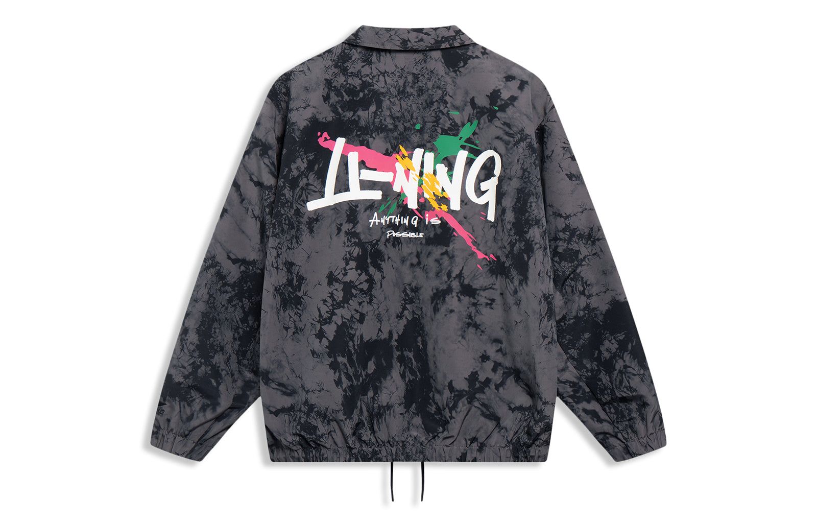 Li-Ning Graphic Tie-Dye Coach Jacket 'Grey Black' AJDT499-3 sold by KicksCrew product image thumbnail 2