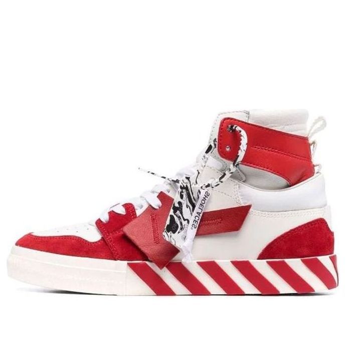 Off-White Vulcanized High-Top 'Red White' OMIA225F21LEA0010125 sold by KicksCrew