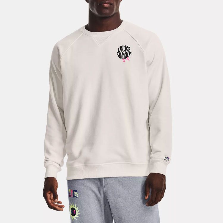 Under Armour Logo Sweatshirt 'Beige' 1373837-112 sold by KicksCrew product image thumbnail 4