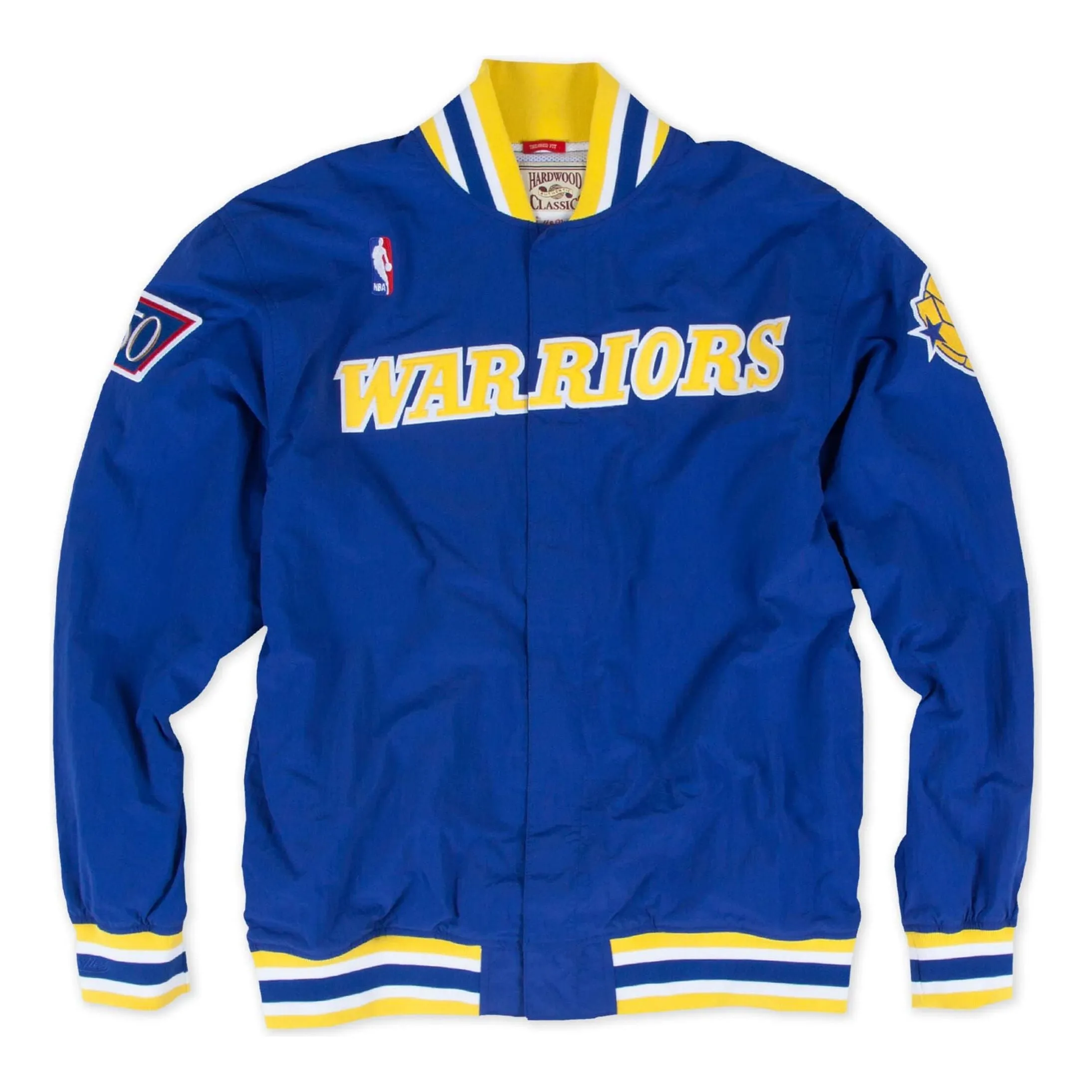 Mitchell & Ness x NBA Golden State Warriors 1996-97 Warm Up Jacket 'Blue Yellow' 6056-310-96GSW sold by KicksCrew