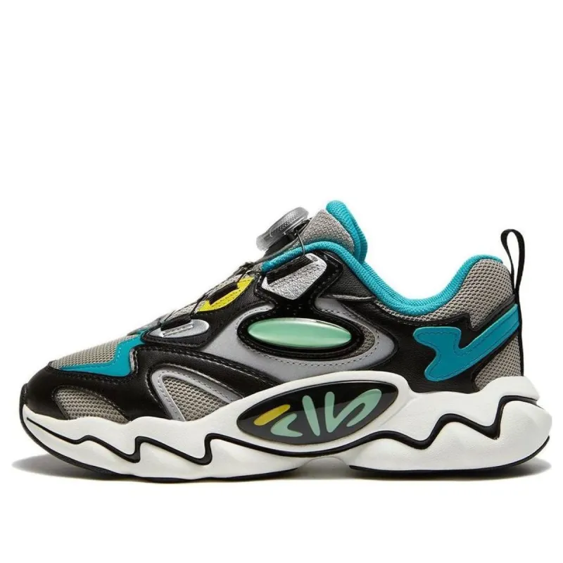 (GS) FILA Retro Running Shoes 'Grey Black Blue' K15B341106FSB sold by KicksCrew