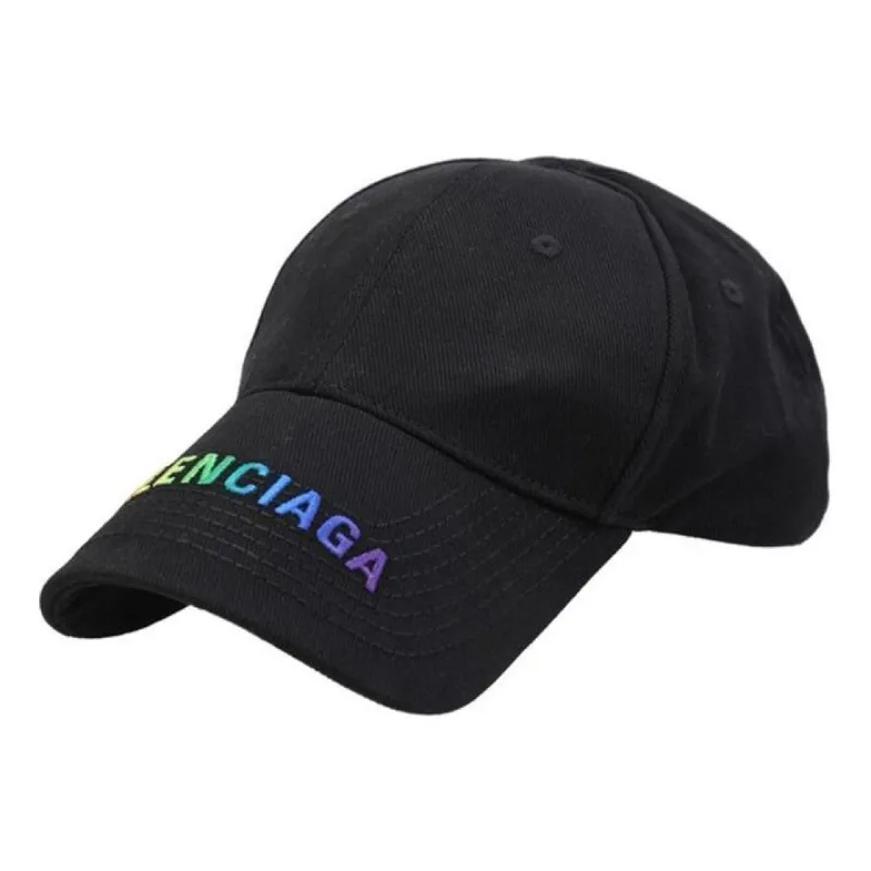 Balenciaga Rainbow Logo Cap 'Black' 564206310B21000 sold by KicksCrew