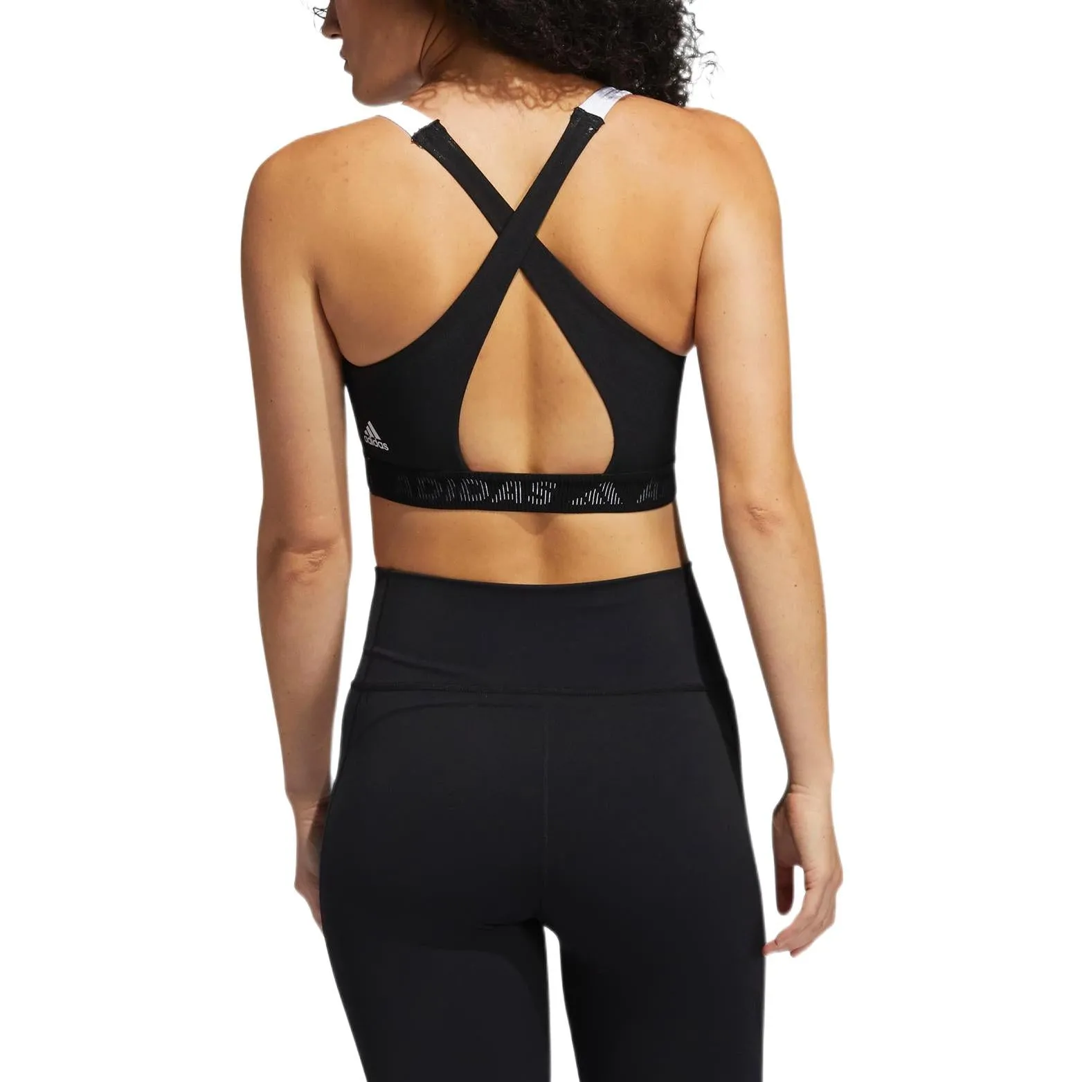 (WMNS) adidas Don't Rest 3-Stripes Bra 'White Black' GL0585 sold by KicksCrew product image thumbnail 3