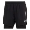adidas Designed 4 Running 2-in-1 Shorts 'Black White' HN8023 sold by KicksCrew
