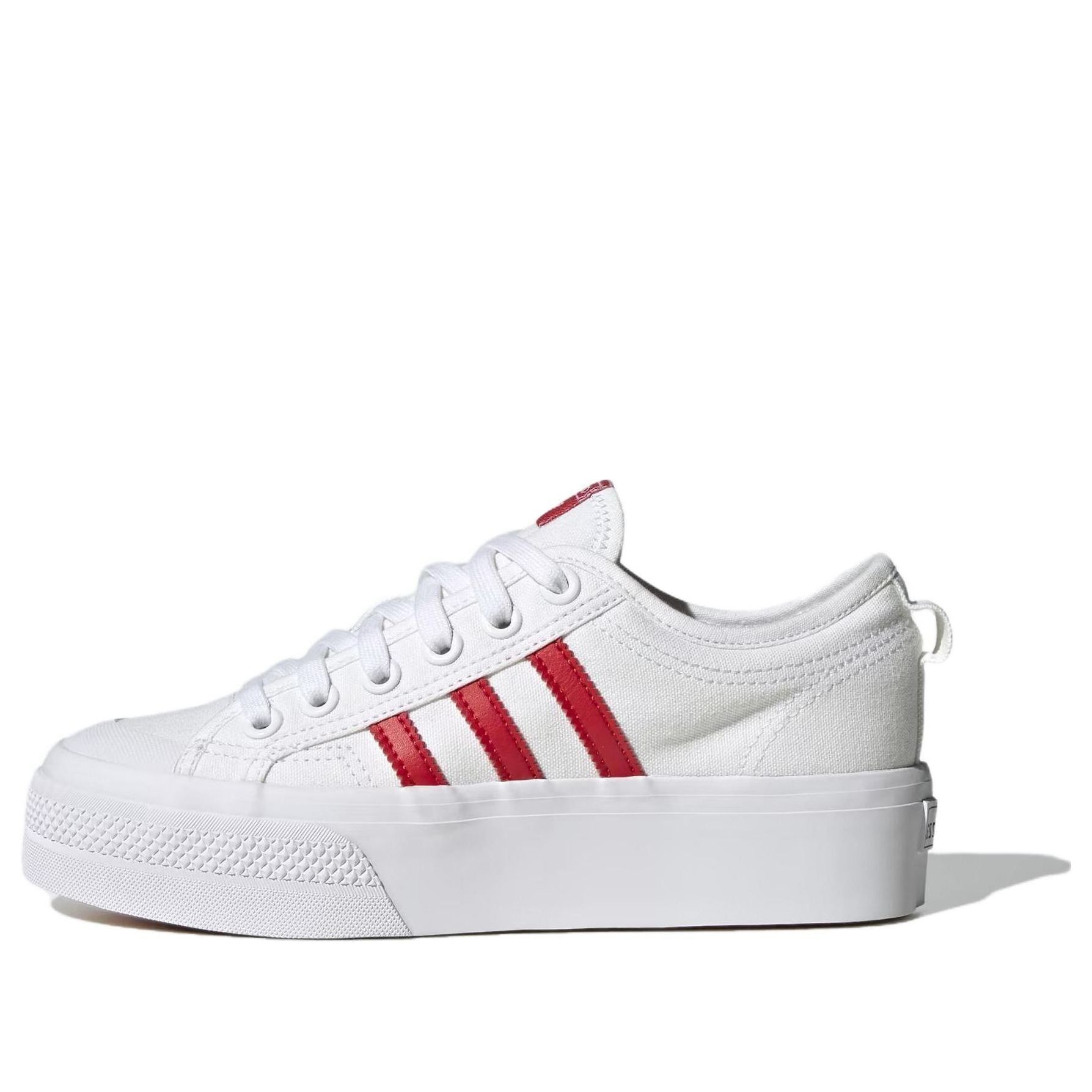 (WMNS) Adidas Nizza Platform 'White Scarlet' HQ1902 sold by KicksCrew