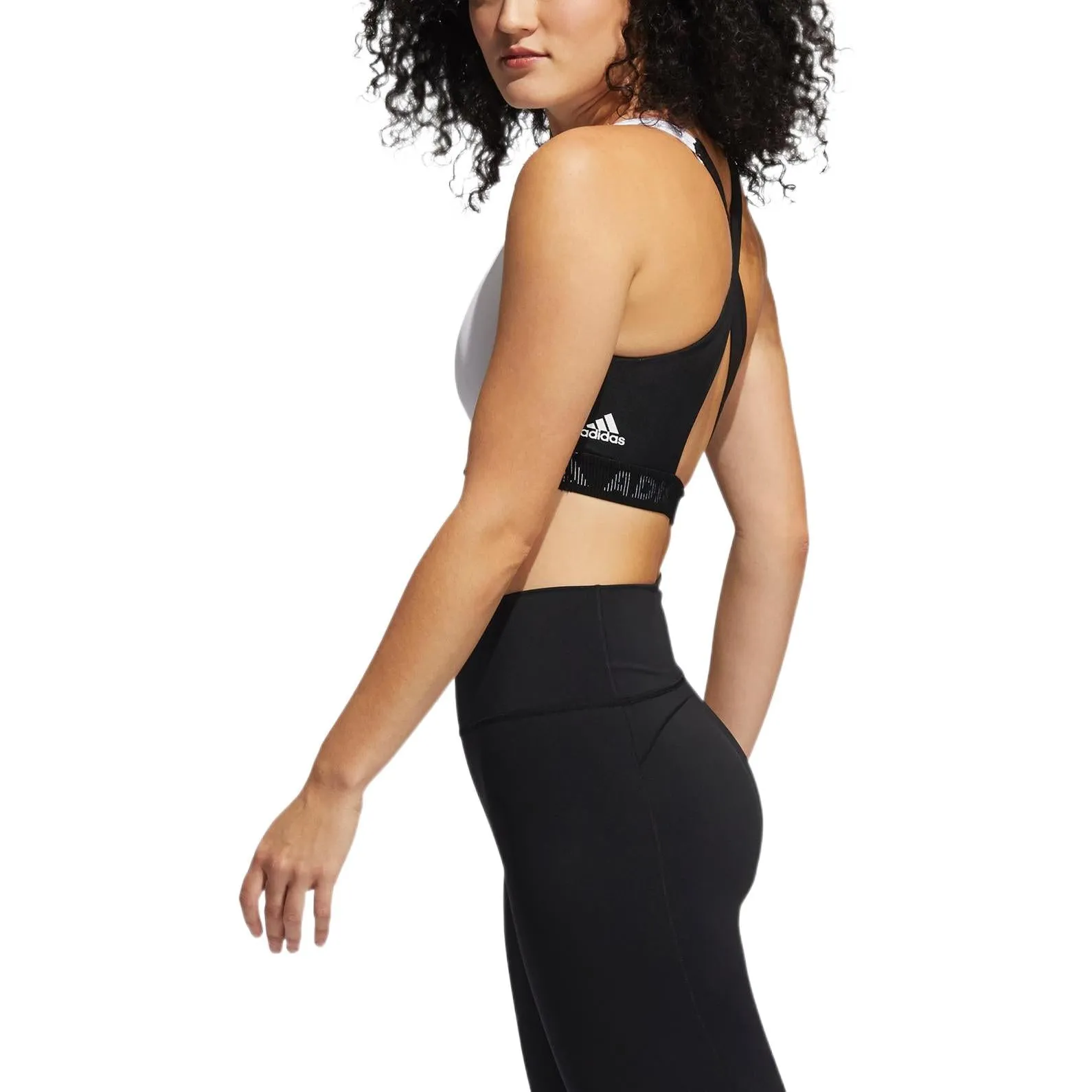 (WMNS) adidas Don't Rest 3-Stripes Bra 'White Black' GL0585 sold by KicksCrew product image thumbnail 4