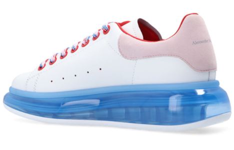 (WMNS) Alexander McQueen Oversized Sneaker 'White Blue' 611698WHXMA9623 sold by KicksCrew