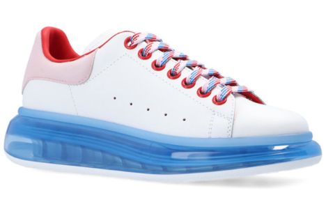 (WMNS) Alexander McQueen Oversized Sneaker 'White Blue' 611698WHXMA9623 sold by KicksCrew