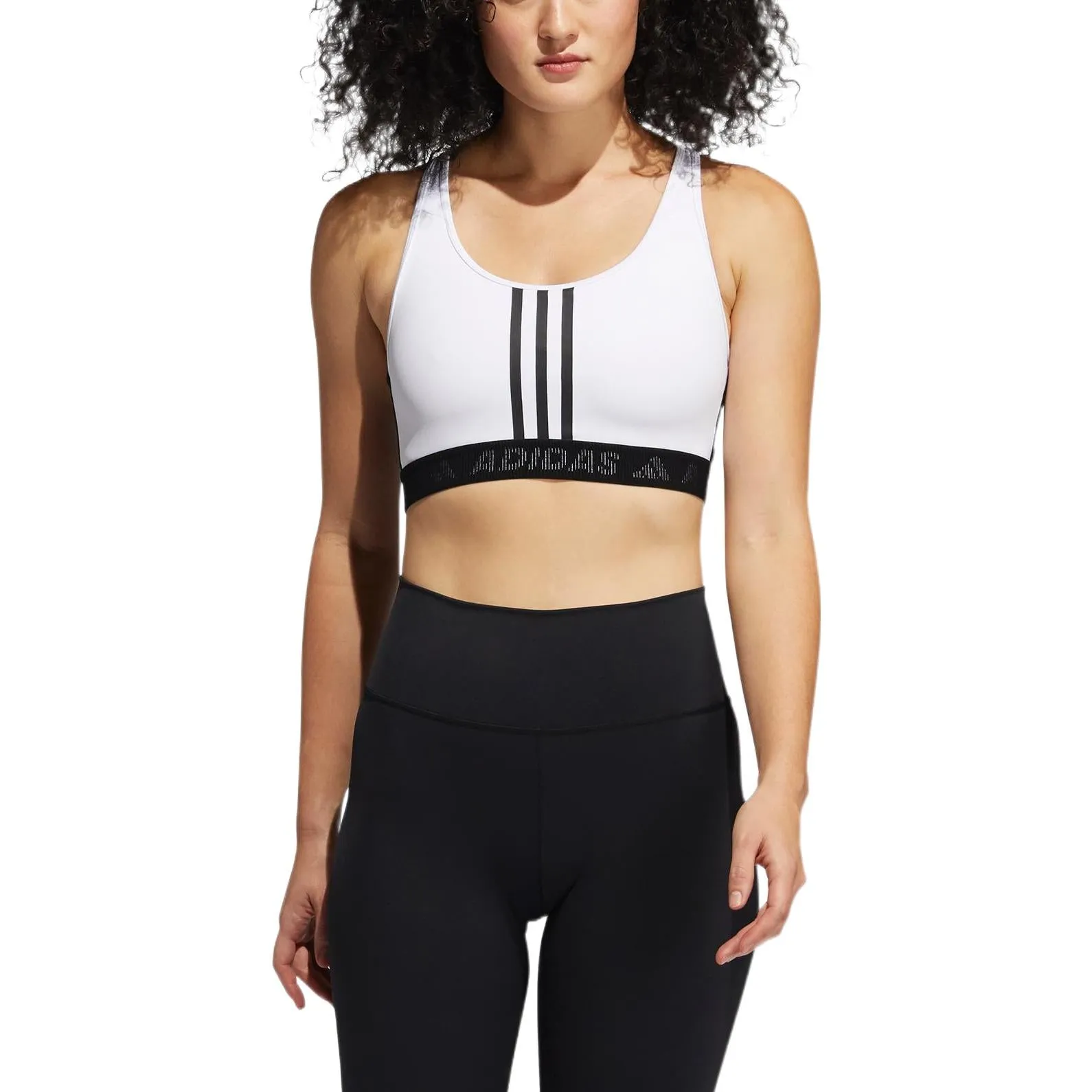 (WMNS) adidas Don't Rest 3-Stripes Bra 'White Black' GL0585 sold by KicksCrew product image thumbnail 2