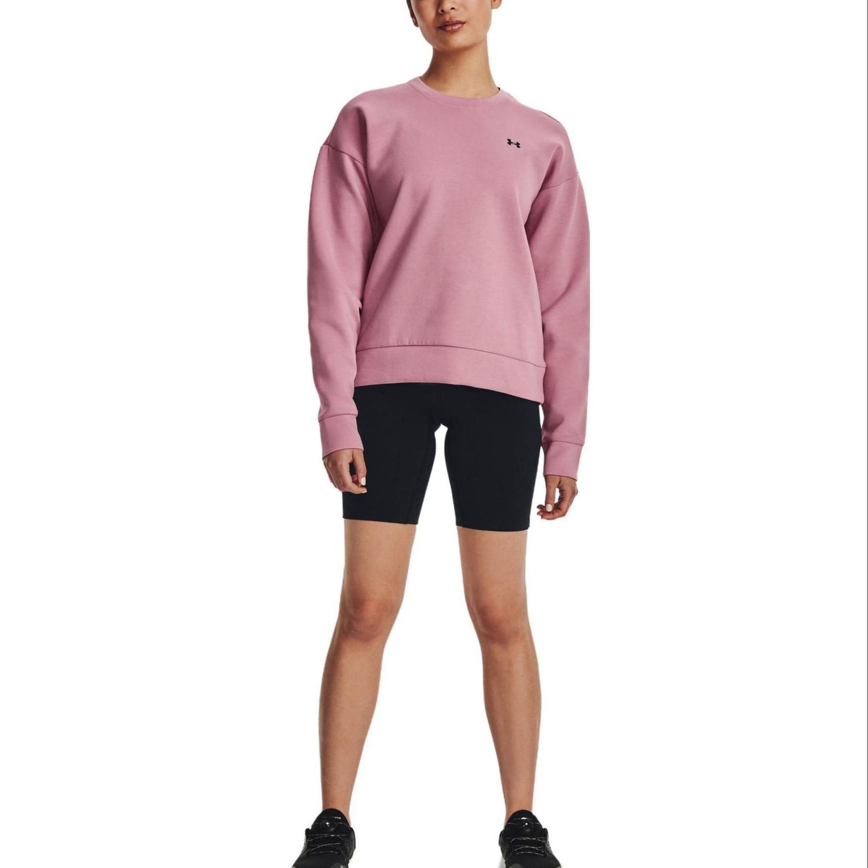 (WMNS) Under Armour Unstoppable Fleece Crew Neck 'Pink' 1379835-697 sold by KicksCrew product image thumbnail 3