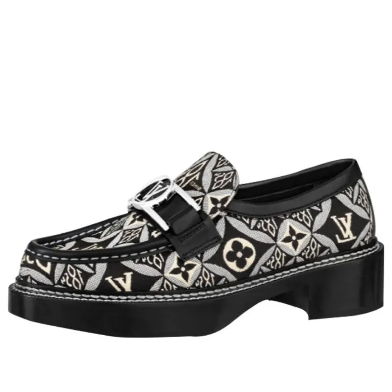 (WMNS) LOUIS VUITTON LV Academy Shoes 'Black with Monogram' 1A8UV1 sold by KicksCrew