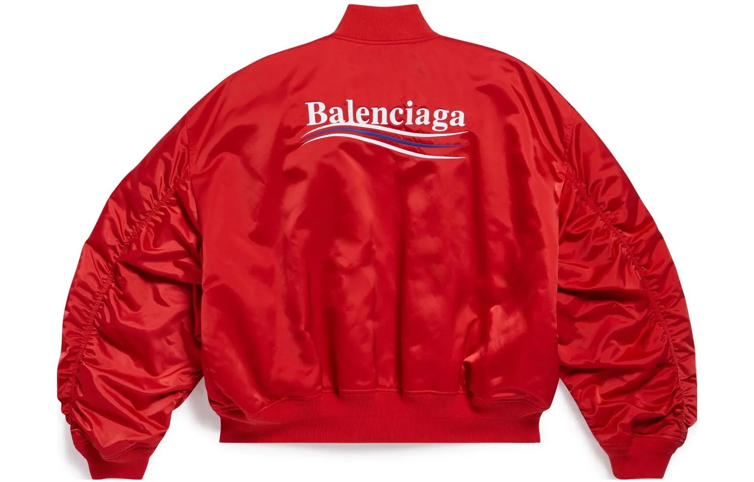 (WMNS) Balenciaga Political Campaign Varsity Jacket 'Red' 763434TYD316460 sold by KicksCrew product image thumbnail 2
