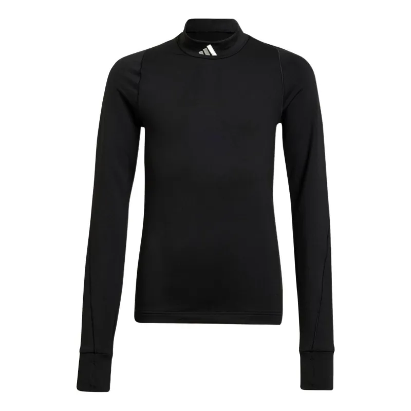(GS) adidas Techfit Warm Long Sleeve T-Shirt 'Black' HG2078 sold by KicksCrew