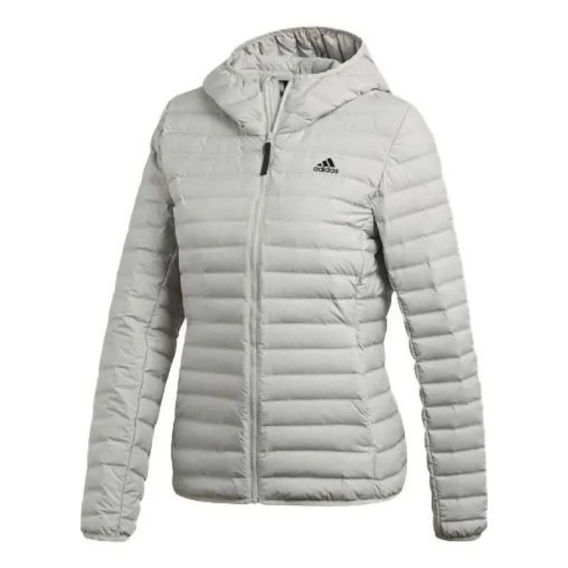 (WMNS) Adidas Varilite Soft Hooded Jacket 'Silver Grey' CY8734 sold by KicksCrew