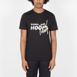 Puma Back P Short Sleeve Men's Basketball Tee 'Black White' 530731-01 sold by KicksCrew