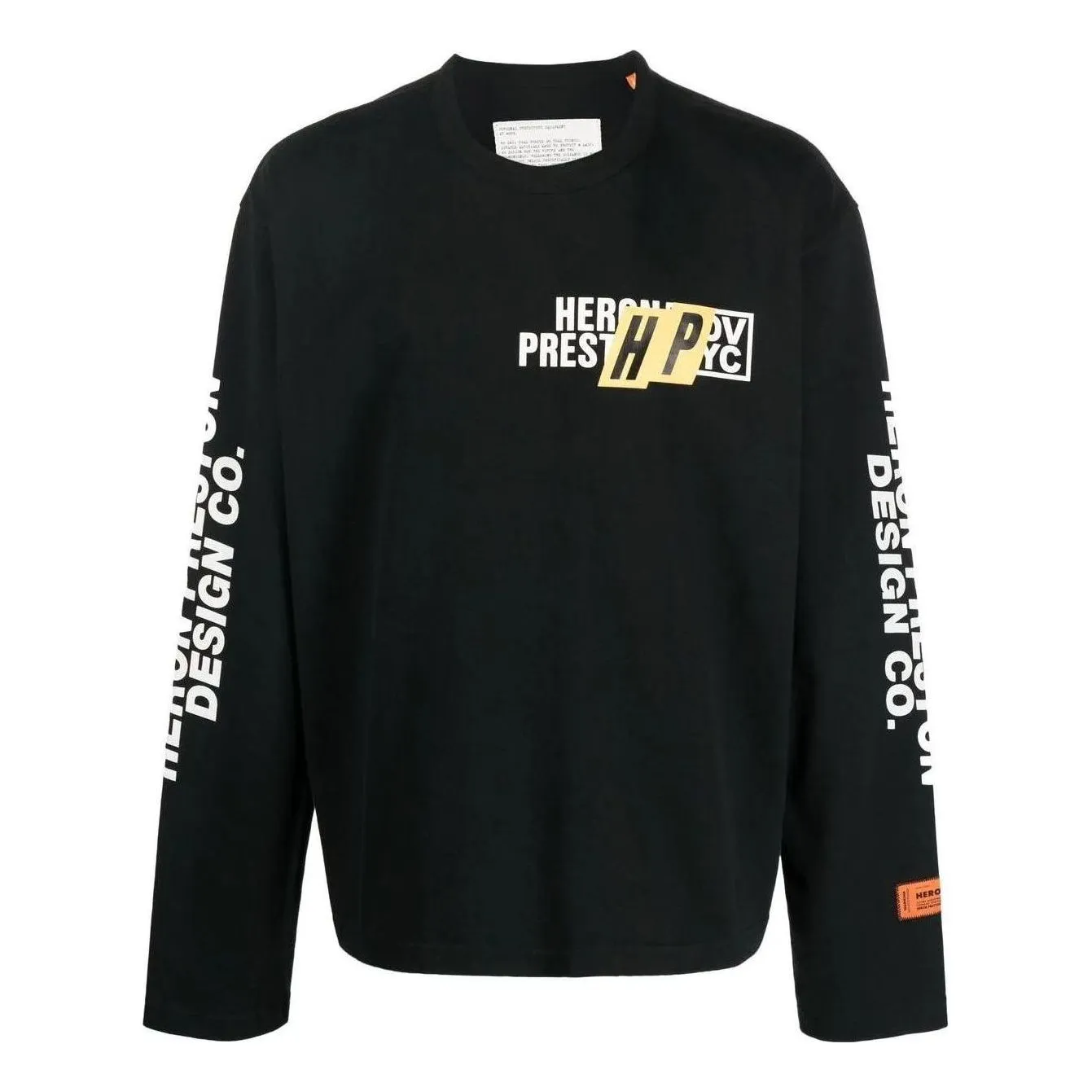 HERON PRESTON FW22 Real Estate LS T-shirt 'Black White' HMAB028F22JER0021001 sold by KicksCrew