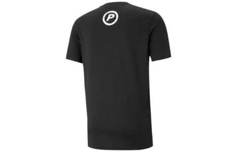 Puma Back P Short Sleeve Men's Basketball Tee 'Black White' 530731-01 sold by KicksCrew