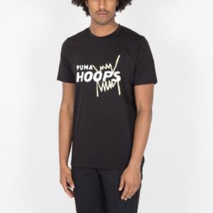 Puma Back P Short Sleeve Men's Basketball Tee 'Black White' 530731-01 sold by KicksCrew