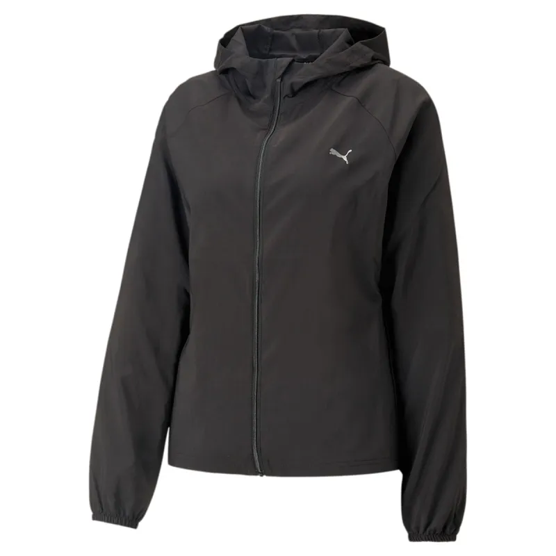 (WMNS) PUMA Run Fav Hood Woven Jacket 'Black' 523172-01 sold by KicksCrew
