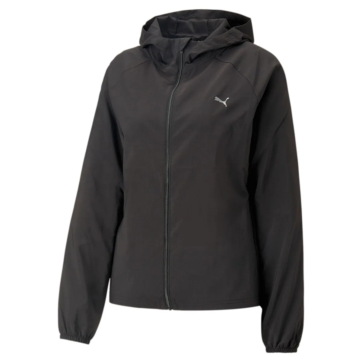 (WMNS) PUMA Run Fav Hood Woven Jacket 'Black' 523172-01 sold by KicksCrew