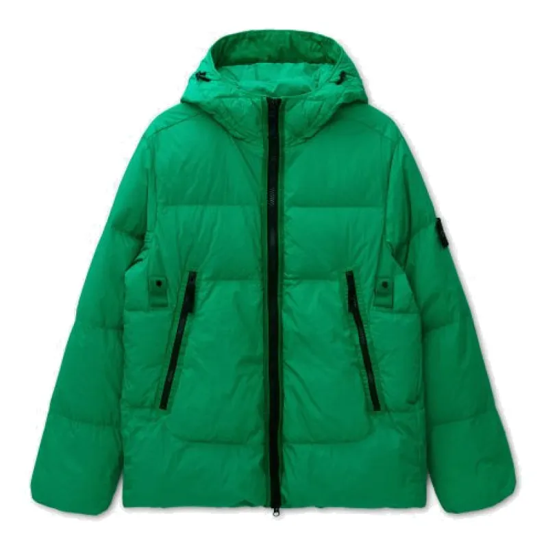 STONE ISLAND Wappen Patch Garment Dyckring Claup Nylon Down TC Hooded Padded 'Green' 751540123-V0050 sold by KicksCrew