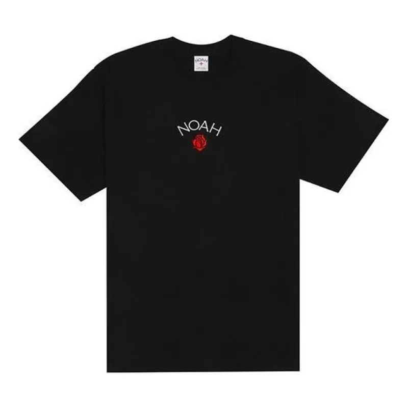 NOAH Rose Logo T-shirt 'Black' T27FW20-BLACK sold by KicksCrew