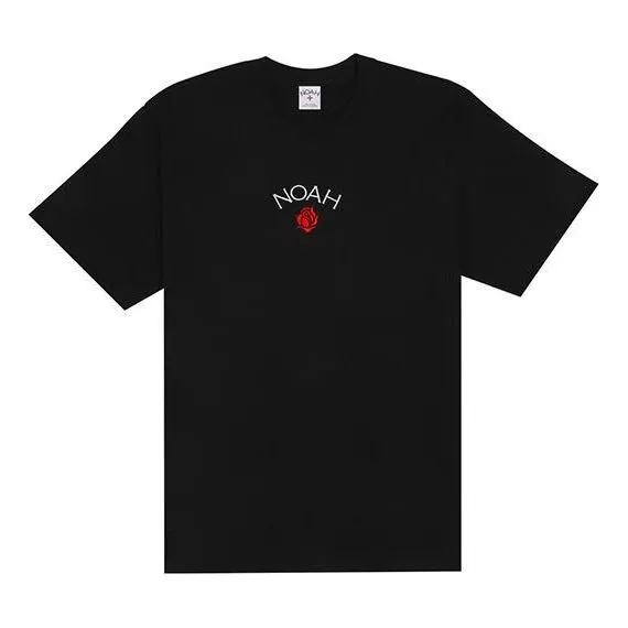 NOAH Rose Logo T-shirt 'Black' T27FW20-BLACK sold by KicksCrew