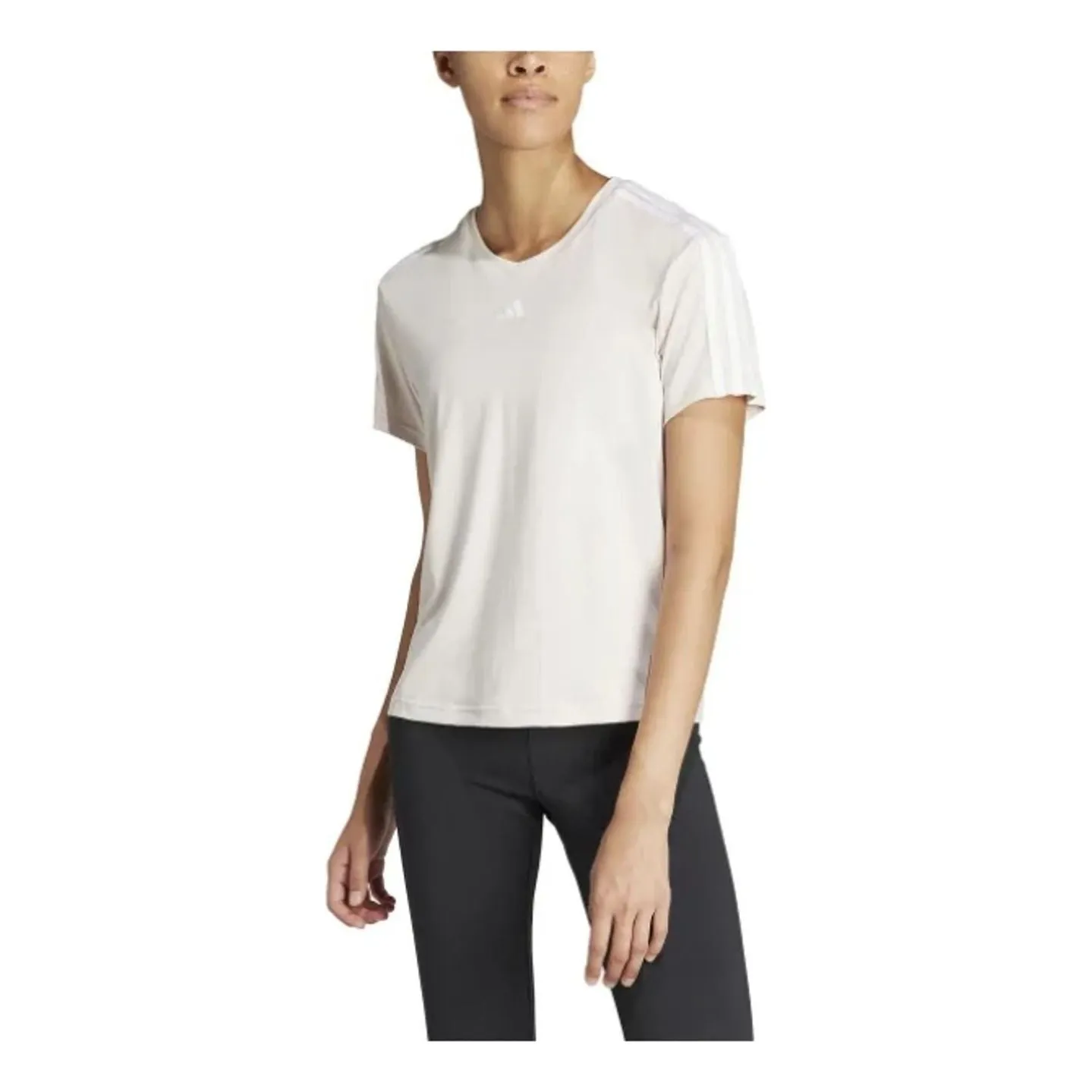 (WMNS) adidas AEROREADY Train Essentials 3-Stripes T-Shirt 'Pink' IS4214 sold by KicksCrew product image thumbnail 2