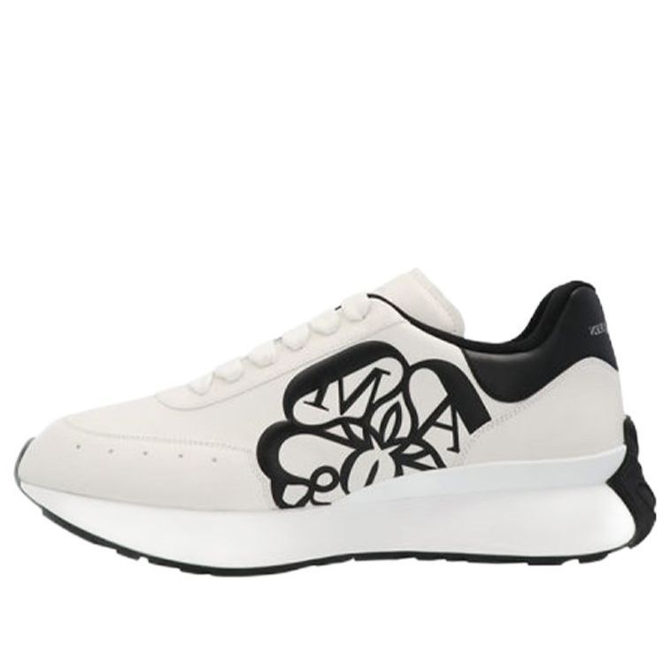 Alexander McQueen Sprint Runner Lace-Up Sneakers 'Beige White' 691342WIC959061 sold by KicksCrew
