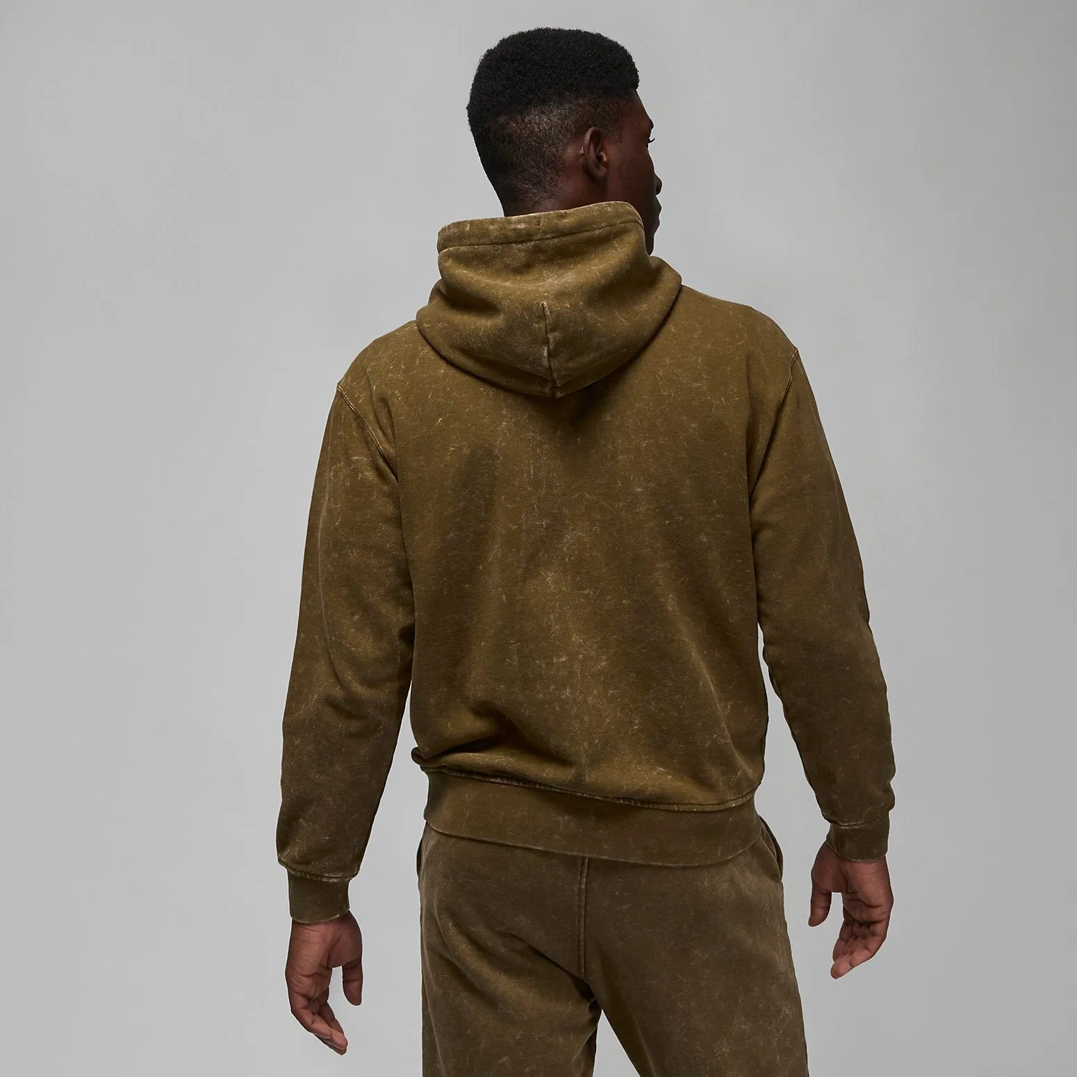 Air Jordan Flight Fleece Washed Pullover Hoodie 'Light Olive' DR3087-385 sold by KicksCrew product image thumbnail 2