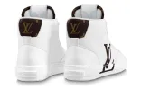 (WMNS) LOUIS VUITTON Charlie Ankle Sneakers 'White with Side Brown Logo' 1AADRJ sold by KicksCrew