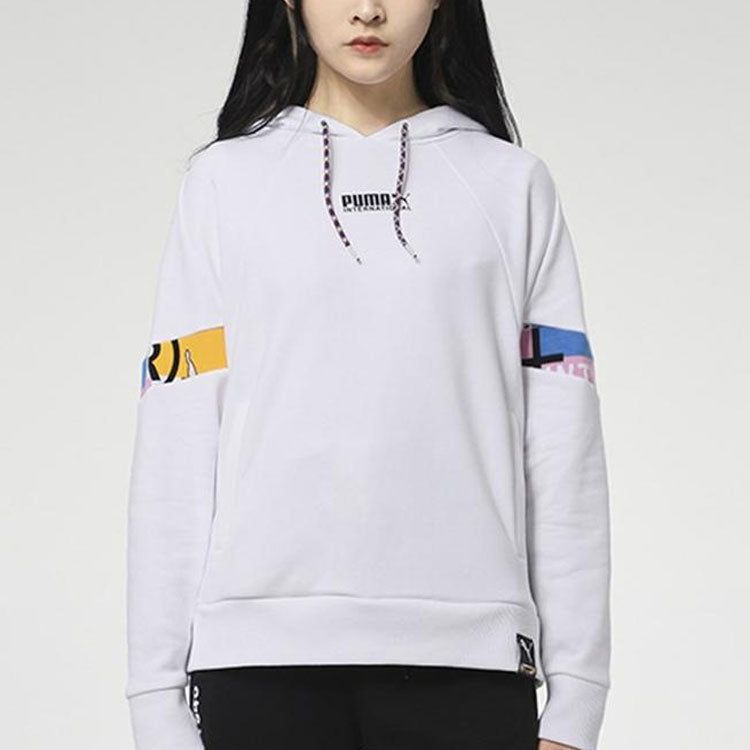 (WMNS) Puma International Hoodie 'White Black' 531351-02 sold by KicksCrew product image thumbnail 3