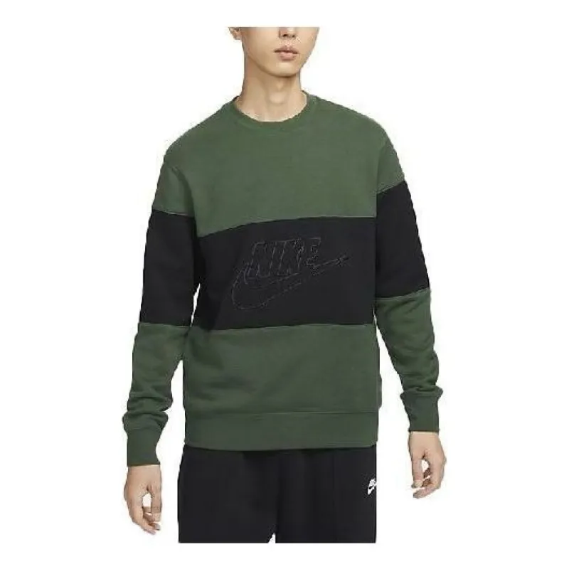 Nike Club+ French Terry Crewneck Sweatshirt 'Green Black' FB7849-323 sold by KicksCrew