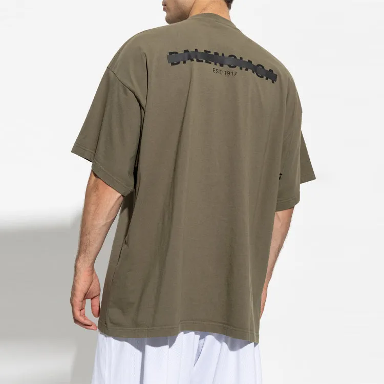 Balenciaga Strike 1917 Oversized T-shirt 'Khaki' 694576TMVJ62930 sold by KicksCrew product image thumbnail 4