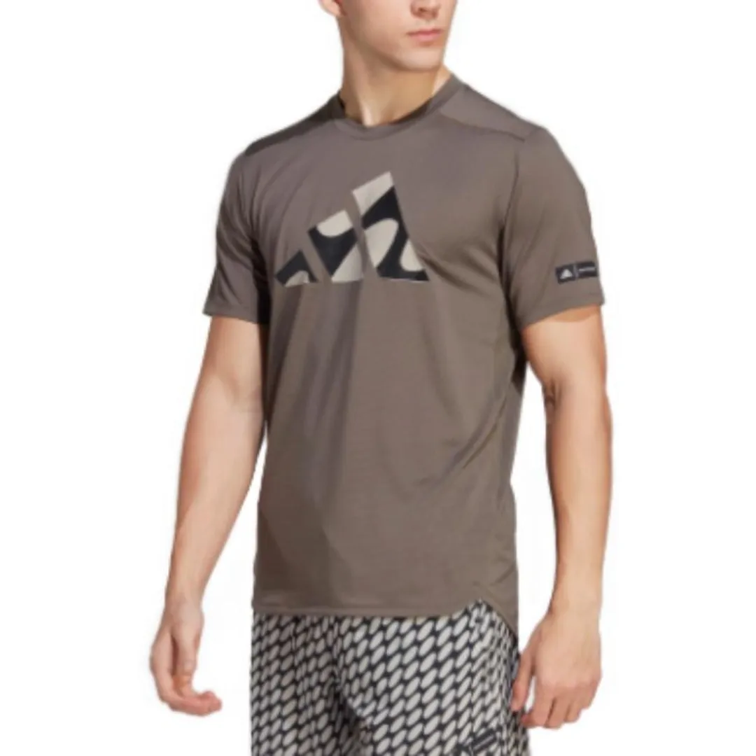 adidas x Marimekko Designed For Training T-shirt 'Brown Grey' HR8207 sold by KicksCrew product image thumbnail 2