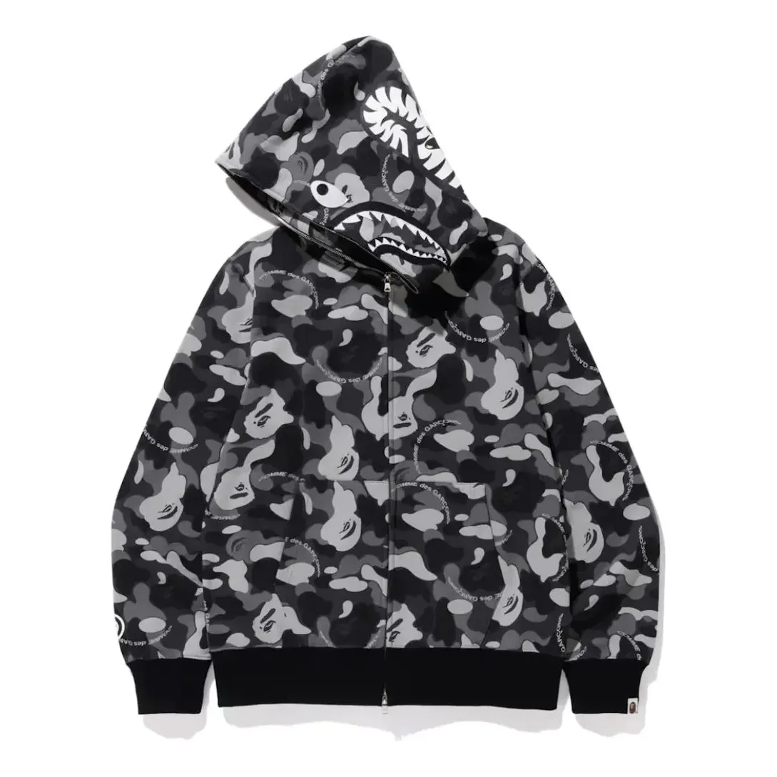 COMME des GARCONS x Bape Osaka Shark Full Zip Hoodie 'Black Grey' BPXCDG-CF sold by KicksCrew product image thumbnail 2
