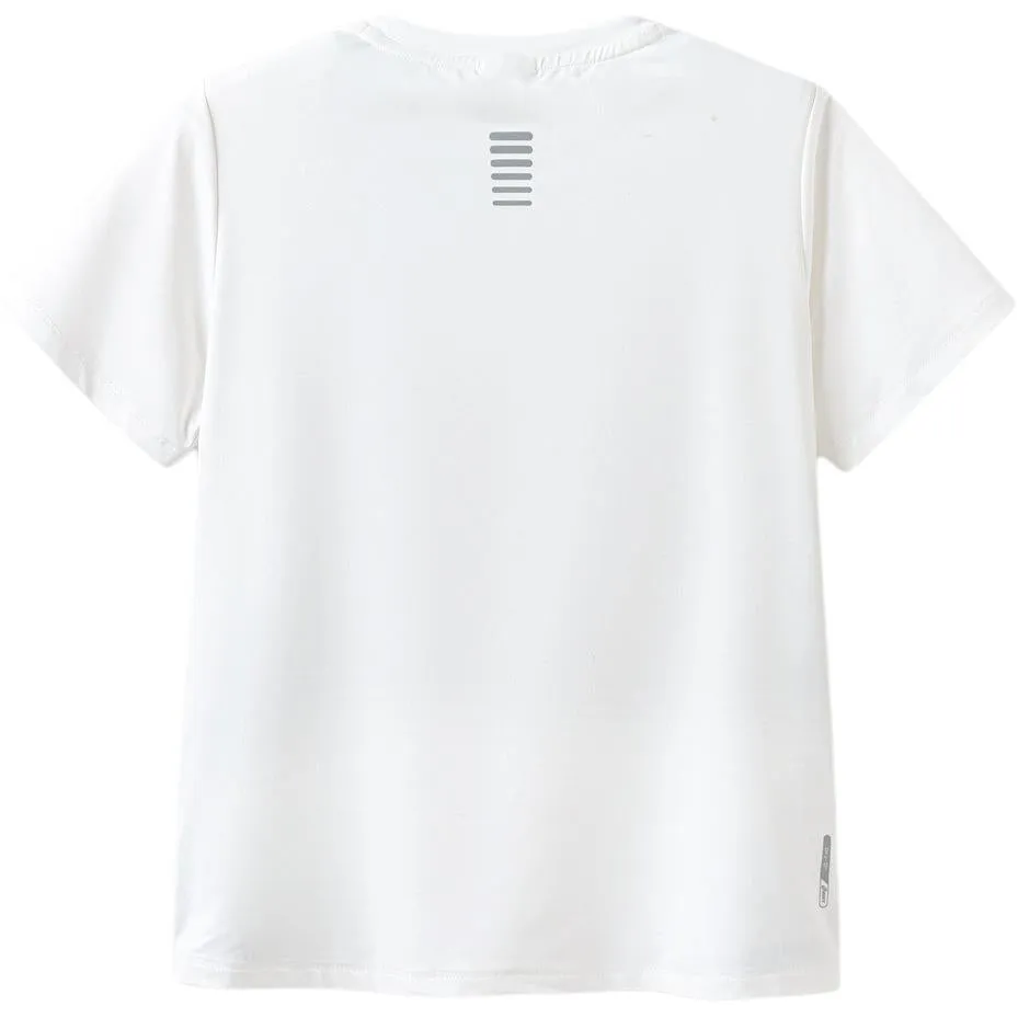 (GS) ASICS Logo T-Shirt 'White Blue' 332241175025-10 sold by KicksCrew product image thumbnail 2