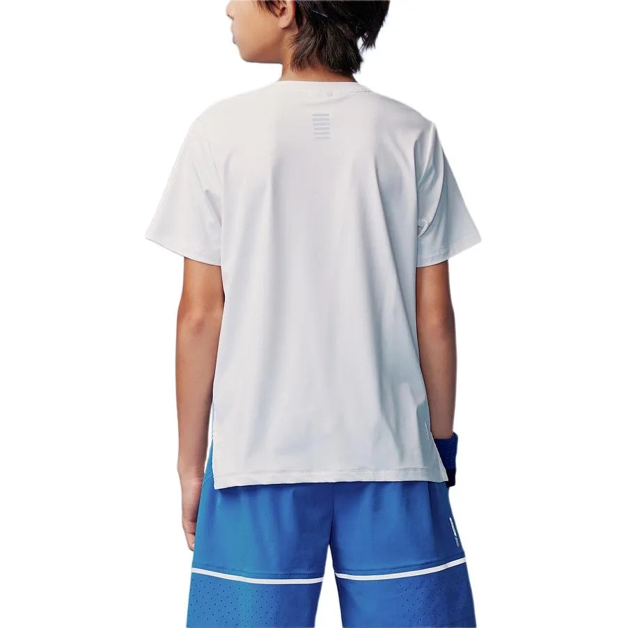 (GS) ASICS Logo T-Shirt 'White Blue' 332241175025-10 sold by KicksCrew product image thumbnail 4