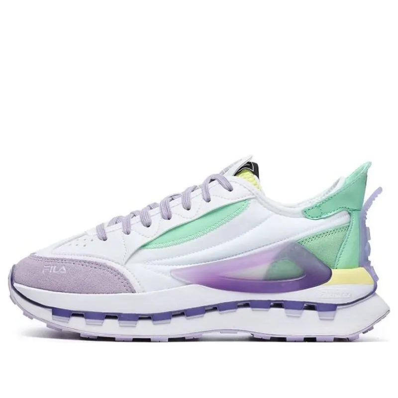 (WMNS) FILA KM Shoes 'White Purple Aqua' F12W233113FWP sold by KicksCrew