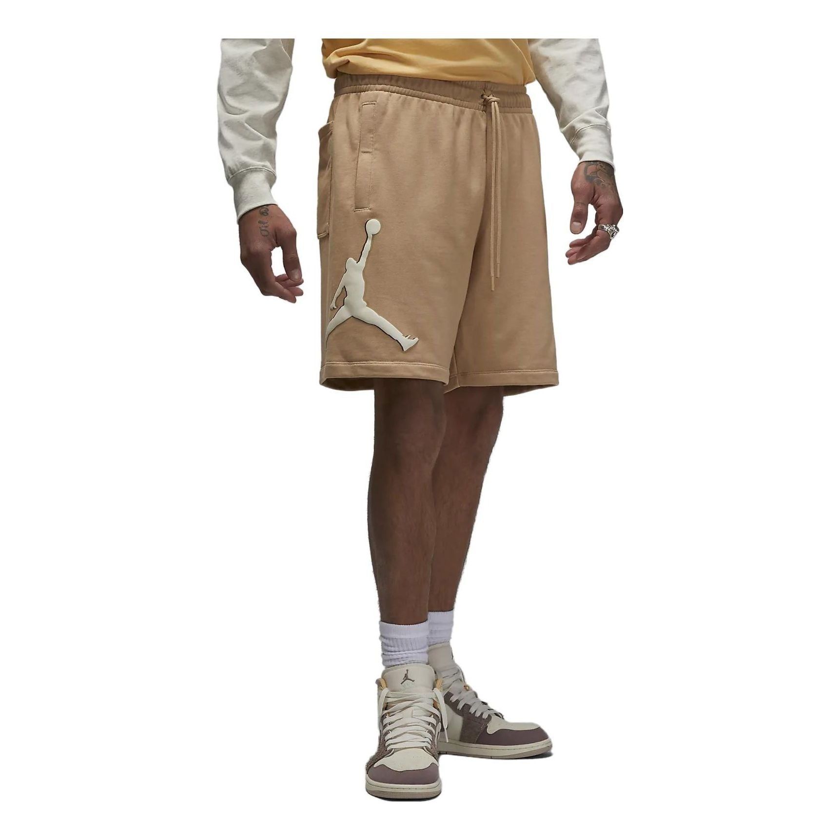 Air Jordan Essentials Fleece Shorts 'Desert' DX9667-277 sold by KicksCrew