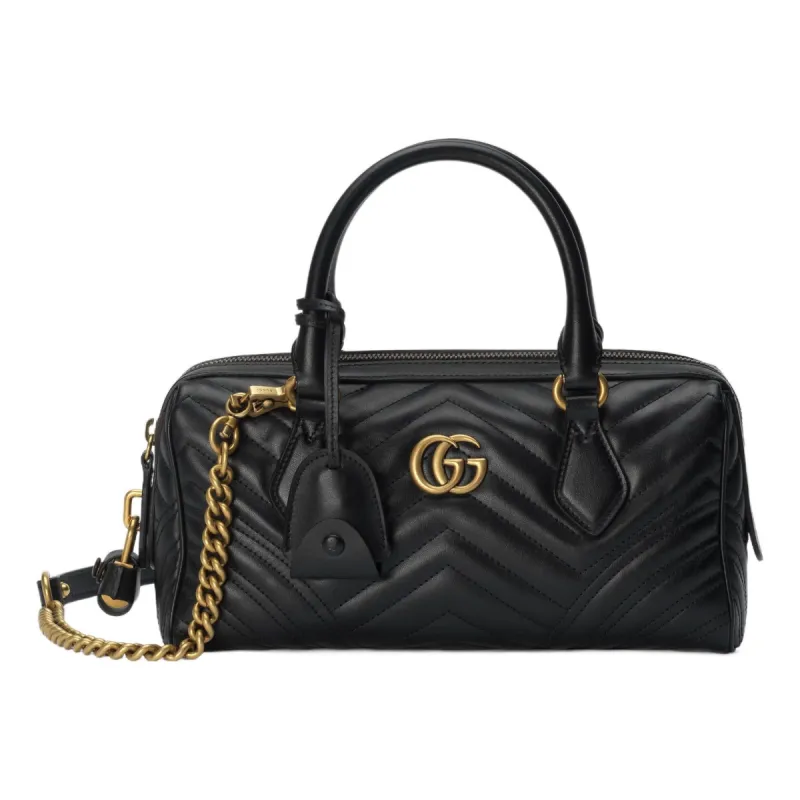 (WMNS) Gucci GG Marmont Small Top Handle Bag 'Black' 746319-AABZB-1000 sold by KicksCrew