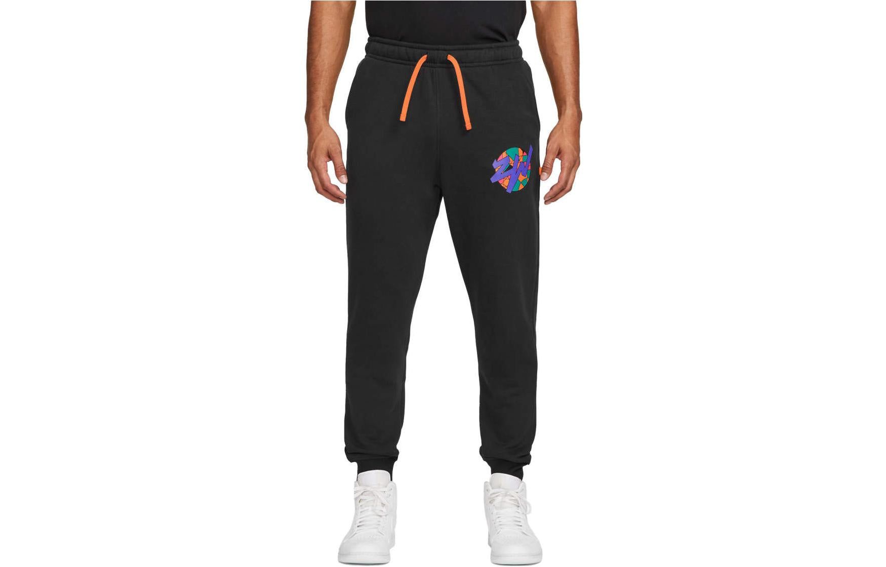 Air Jordan Zion Graphic Fleece Pants 'Black' FD2392-010 sold by KicksCrew product image thumbnail 2