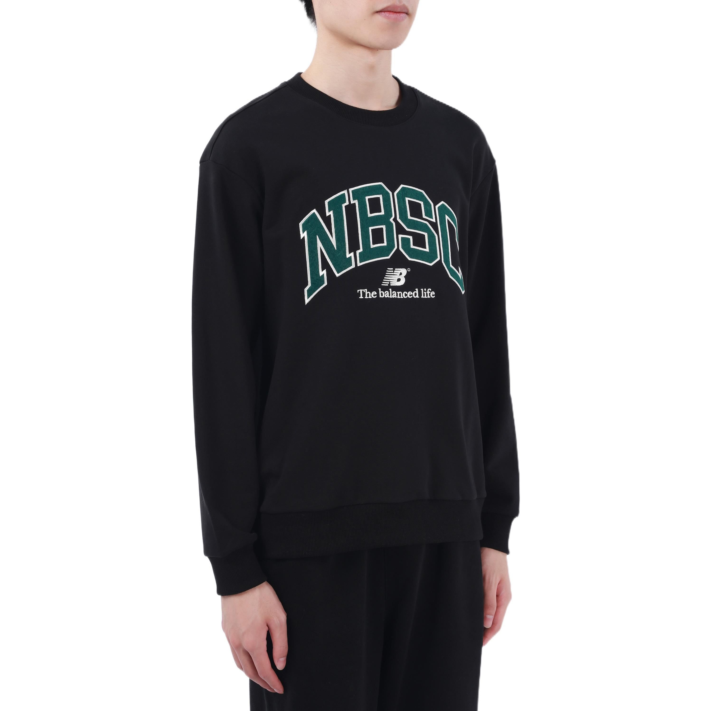 New Balance Casual Sports Sweatshirt 'Black Green' 5CC44333-BK sold by KicksCrew product image thumbnail 5