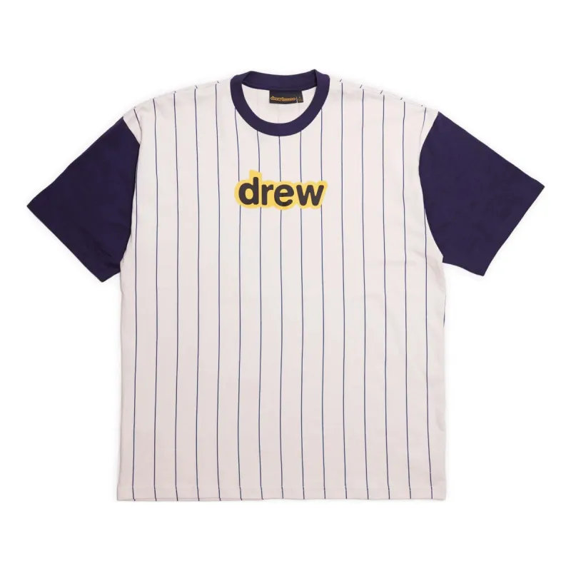 Drew House Secret T-shirt 'Navy Pinstripe' DR-SS22-201 sold by KicksCrew