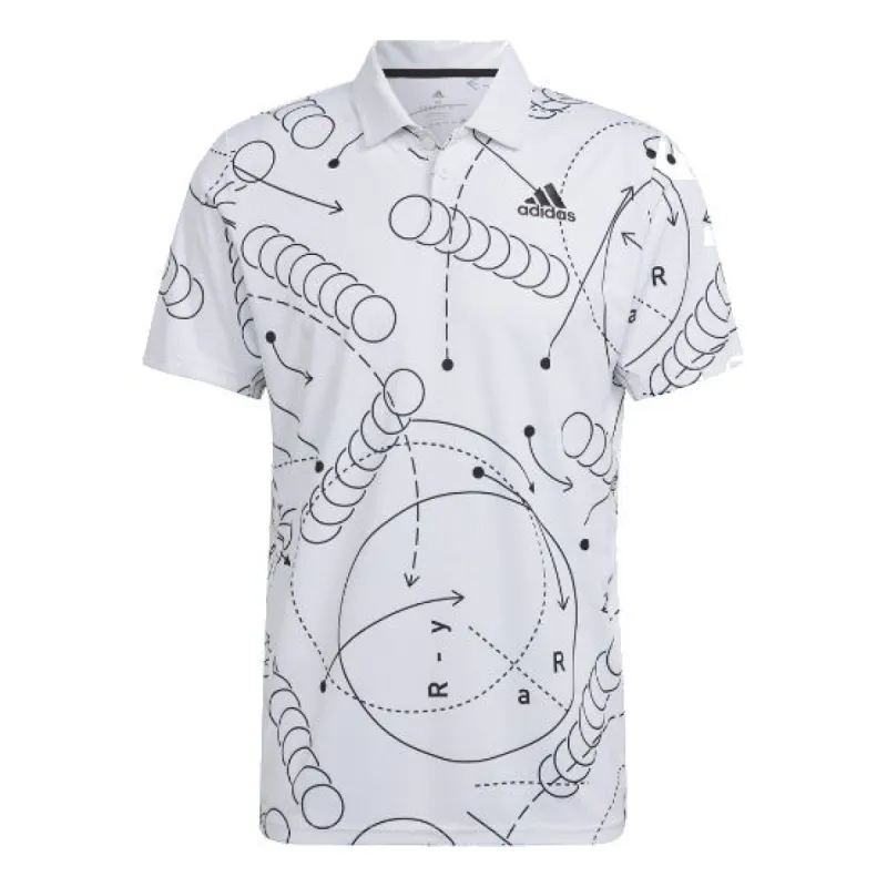 adidas Club Graphic Tennis Polo Shirt 'White' HC8492 sold by KicksCrew