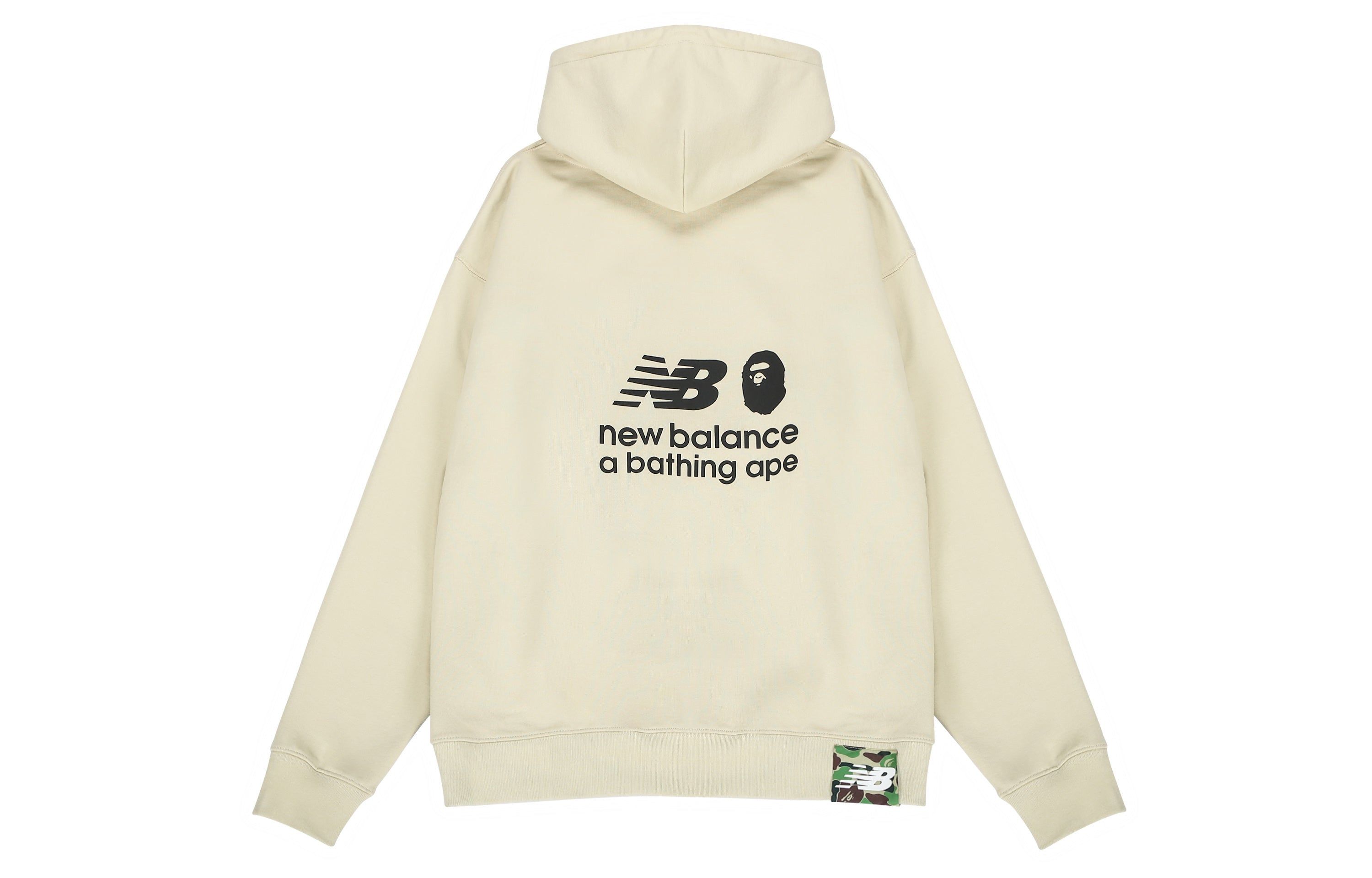 New Balance x Bape Ape Head Relaxed Fit Pullover Hoodie 'Beige Green' BPSW0000-BGX sold by KicksCrew product image thumbnail 2