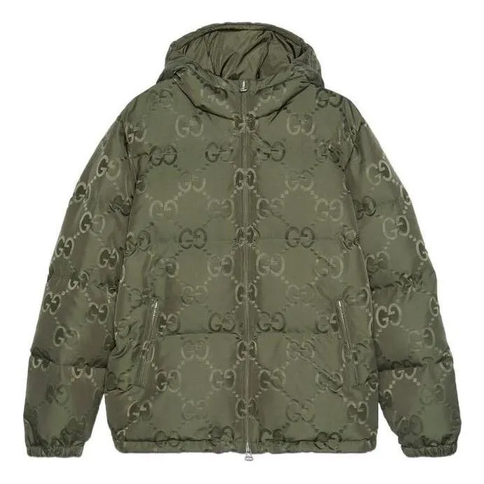 Gucci Jumbo GG Canvas Down Jacket 'Green' 698710-Z8A53-3175 sold by KicksCrew