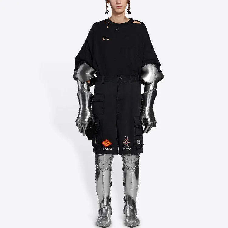 Balenciaga Gamer Cargo Shorts 'Black' 663074TKP041000 sold by KicksCrew product image thumbnail 2